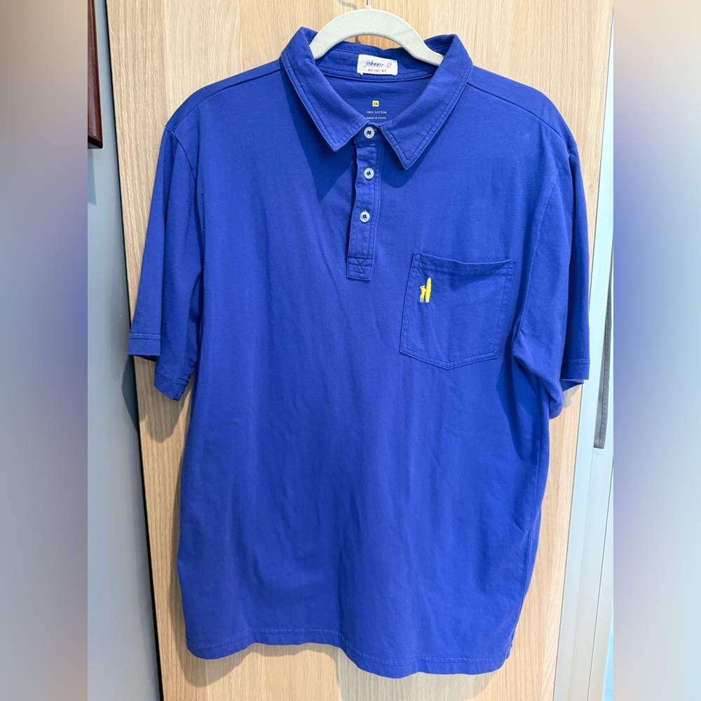 Johnny-O Blue Surf Logo Polo Shirt Size L (16)